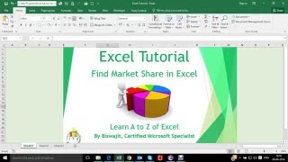 Calculating Market Share in Excel [upl. by Benedix]