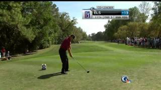 Ernie Els driver swing faceon 720p HD slow motion [upl. by Sabec]