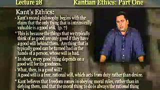 Introduction to Philosophy Lecture 28  Kantian Ethics [upl. by Domash]