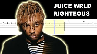 Juice WRLD  Righteous Easy Guitar Tabs Tutorial [upl. by Taam835]