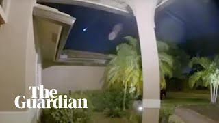 Fireball lights up Florida sky as it passes uncomfortably close to Earth [upl. by Hsepid238]