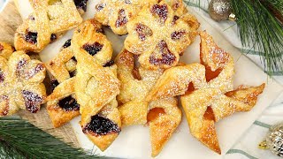 3 Ingredient Puff Pastry Desserts  Easy Christmas Recipes [upl. by Sande]