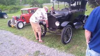 Model T Hand Crank Start [upl. by Gnoud391]