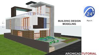 Building Modeling  Archicad Tutorial [upl. by Arayk]