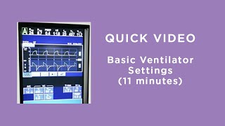 Basic Ventilator Settings [upl. by Llehsam683]