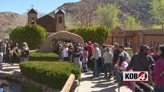 Thousands make pilgrimage to El Santuario de Chimayo [upl. by Aneehc]