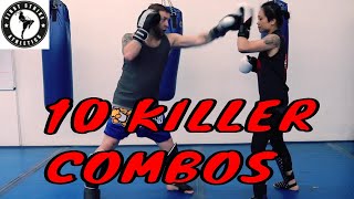 10 Killer Kickboxing Combos for Beginners to Advanced [upl. by Jakoba]