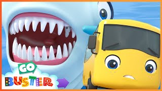 The Sharks Wobbly Tooth  Go Buster  Baby Cartoon  Kids Video  ABCs and 123s [upl. by Ayrolg204]