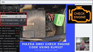 Mazda OBD1 check engine fault code using ELM327 [upl. by Adlare]