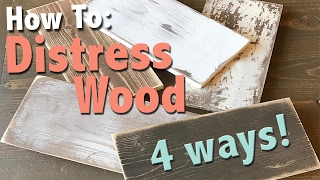 How To Distress Wood 4 Ways  Shanty2Chic [upl. by Egoreg719]