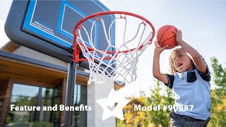 Lifetime Adjustable Youth Portable Basketball Hoop  Model 90987  Features amp Benefits Video [upl. by Warder]