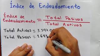 Ejercicio de Indice de endeudamiento como CALCULAR e INTERPRETAR [upl. by Drageruaeb]