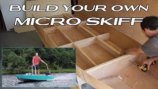 Simple BOAT BUILD for beginners How to Build a Solo Micro Skiff with Stitch amp Glue Boat Plans [upl. by Erasme821]