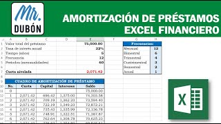 Amortización de Préstamos  Excel Financiero Parte 1 [upl. by Ivens]