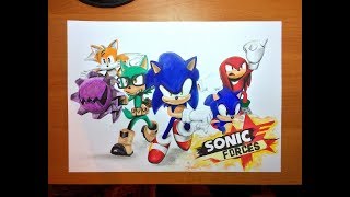 Speed Drawing Sonic Forces [upl. by Ayotel775]