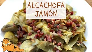 Alcachofas con Jamón 🤤 ¡RECETA SALTEADA [upl. by Isus]