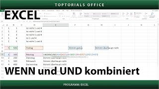 WENN und UND kombiniert Excel [upl. by Winny]