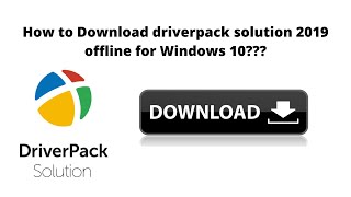 How to Download driverpack solution 2019 offline for Windows 10  MUTHU INSIDE TECH [upl. by Hajin242]