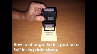 How to change the ink pad on a Selfinking date stamp [upl. by Nohsad885]