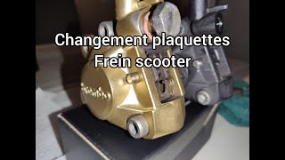 Tuto changement plaquettes de frein scooter moto [upl. by Ramal]