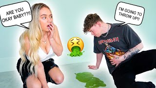 THROWING UP PRANK ON MY GIRLFRIEND  CUTEST REACTION [upl. by Karleen862]