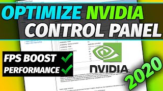 Nvidia Control Panel Best Settings for Gaming and Performance Guide 2021 [upl. by Carol]