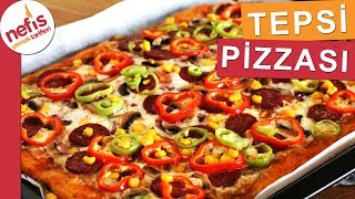 15 Dakikada Anne Usulü TEPSİ PİZZASI  En Kolay Pizza Tarifi [upl. by Beebe]