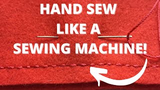 Hand Sewing Tutorial RIGHT HANDED Backstitching [upl. by Fariss]