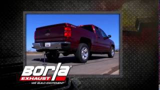 BORLA Borla Exhaust  Engine Sound Comparison 2014 Silverado amp Sierra [upl. by Natie]