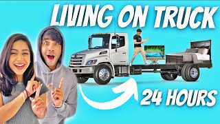 LIVING ON TRUCK FOR 24 HOURS WITH MY BROTHER AND SISTER  Rimorav Vlogs [upl. by Olympie670]