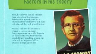 Chomskys Theory of Language Development [upl. by Odnarb]