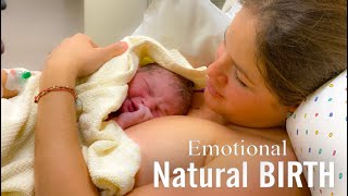 LABOR amp DELIVERY VLOG RAW AND REAL ►  Unmedicated and Emotional 1st Baby [upl. by Manaker620]