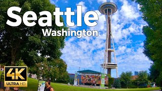 Seattle Washington Walking Tour 4k Ultra HD 60fps – With Captions [upl. by Ledua]