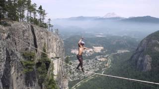 World Record Free Solo  Insane Slacklining [upl. by Ilrebma]