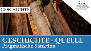 Pragmatische Sanktion  Quellenstelle RECHTSGESCHICHTE [upl. by Retseh178]