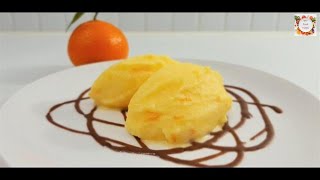 Authentic Italian Mandarin Sherbet Recipe  Orange sherbet Recipe with Subtitles [upl. by Ada754]