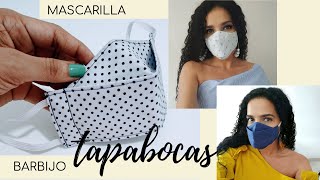 DIY Cómo hacer un Tapabocas  Cómo hacer Cubrebocas  Mascarilla 3D  Mascarilla de Tela  Barbijo [upl. by Earleen247]