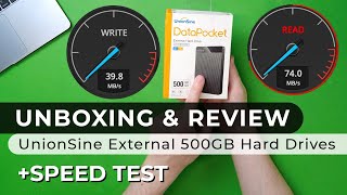 Unboxing amp Review UnionSine External 500GB Hard Drive [upl. by Derick]