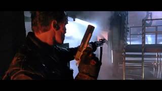 Terminator 2 judgment day Terminator vs T1000 fight scene [upl. by Aydan]