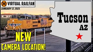 TUCSON AZ NEW LIVE CAMERA LOCATION FROM VIRTUAL RAILFAN January 17 2021 [upl. by Nairred169]