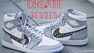 Jordan 1 Retro High Dior DHGATE Review [upl. by Ykcor]