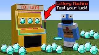 Minecraft But A Lottery Machine Controls My Game [upl. by Ahsla741]