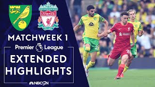 Norwich City v Liverpool  PREMIER LEAGUE HIGHLIGHTS  8142021  NBC Sports [upl. by Moreen218]