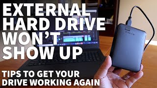 How to Fix External Hard Drive Not Showing Up In My Computer  Hard Drive Not Detected On Windows 10 [upl. by Akeryt197]