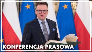 Konferencja prasowa Marszałka Sejmu [upl. by Devaj]