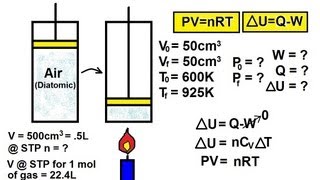 Physics 27 First Law of Thermodynamics 11 of 22 Constant Volume Isovolumetric Isochoric [upl. by Onitnatsnoc419]