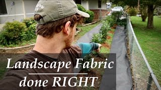 ELIMINATE Weeds  Landscape Fabric done RIGHT [upl. by Ahselyt]