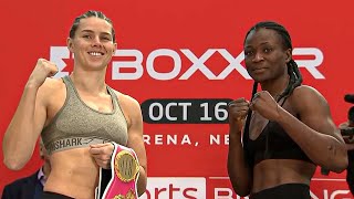 Savannah Marshall vs Lolita Muzeya WEIGHIN  Sky Sports Boxing [upl. by Eimmij]