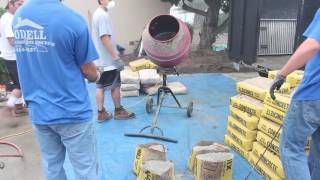 How to mix concrete in a mixer [upl. by Nelg851]