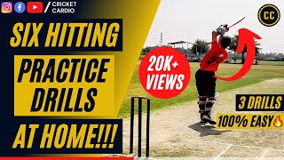 Six Hitting Practice Drills at Home  How to hit Long Sixes in Cricket easily 🔥 [upl. by Mcnamee]